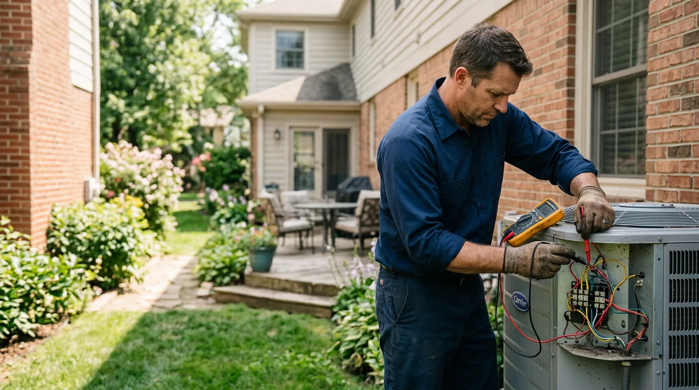 HVAC technician working near Bloomingburg, NY